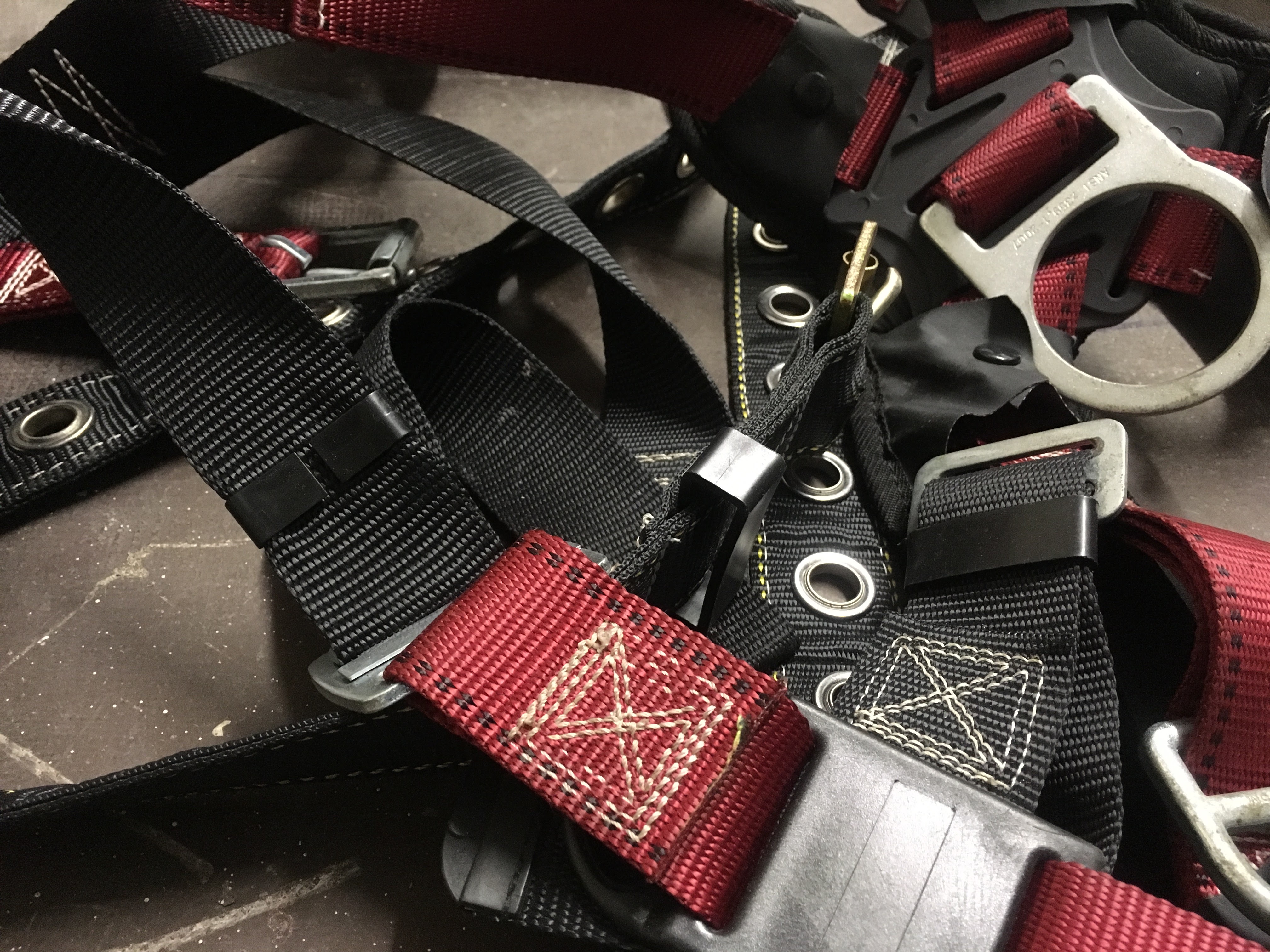 Roofing fall protection harness