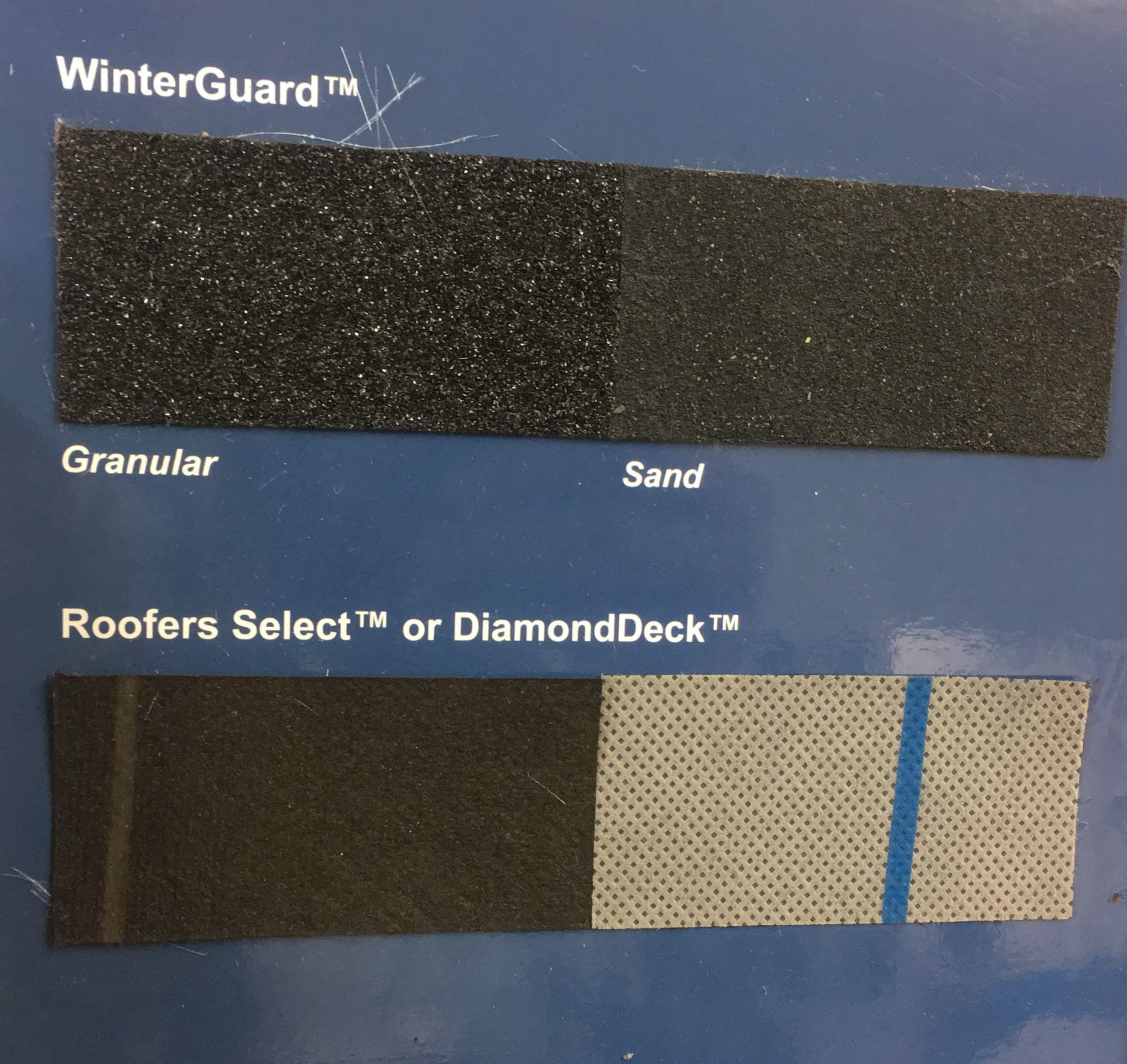WinterGuard ice and water shield sample