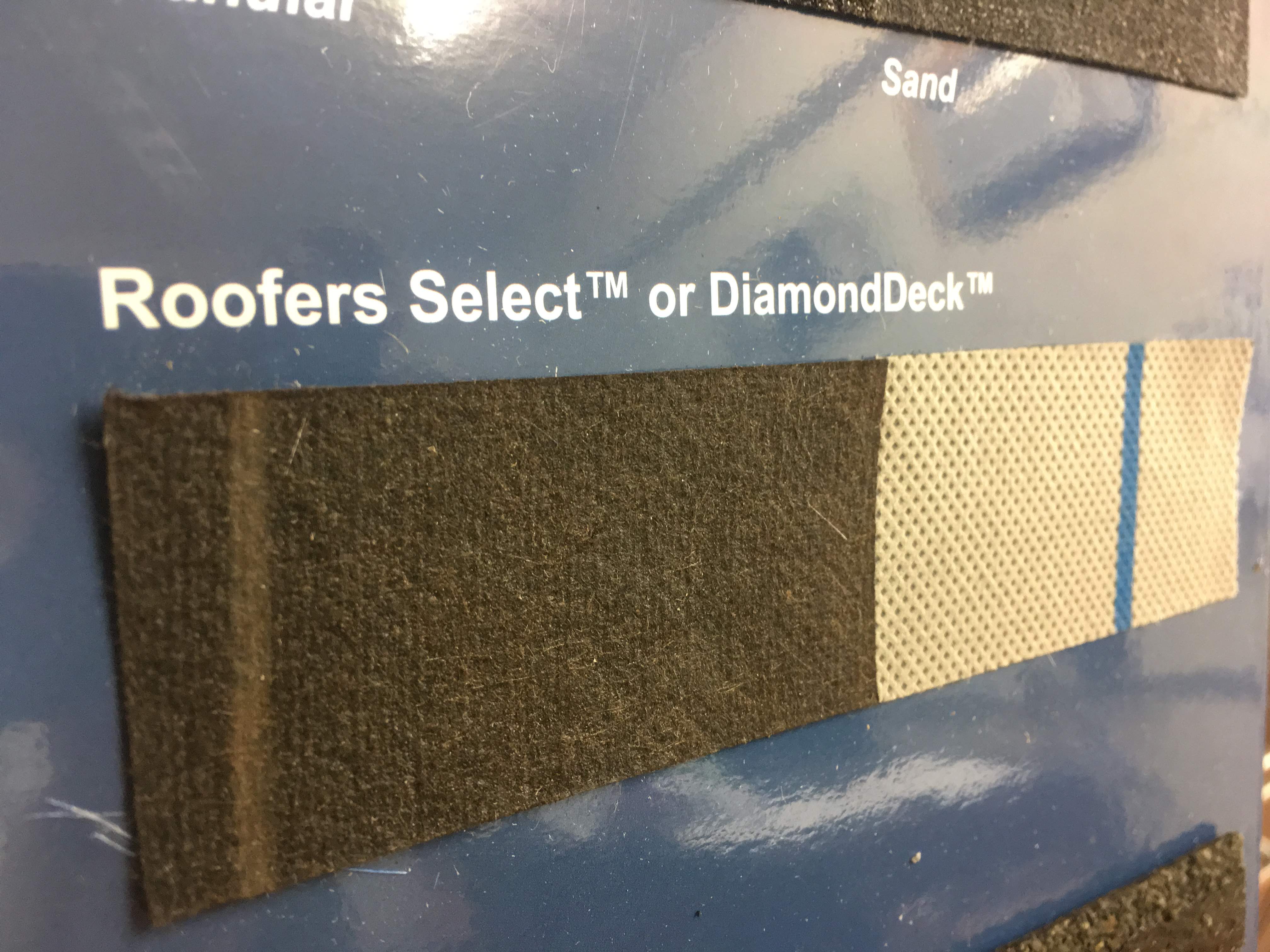 Roofers Select DiamondDeck synthetic underlayment
